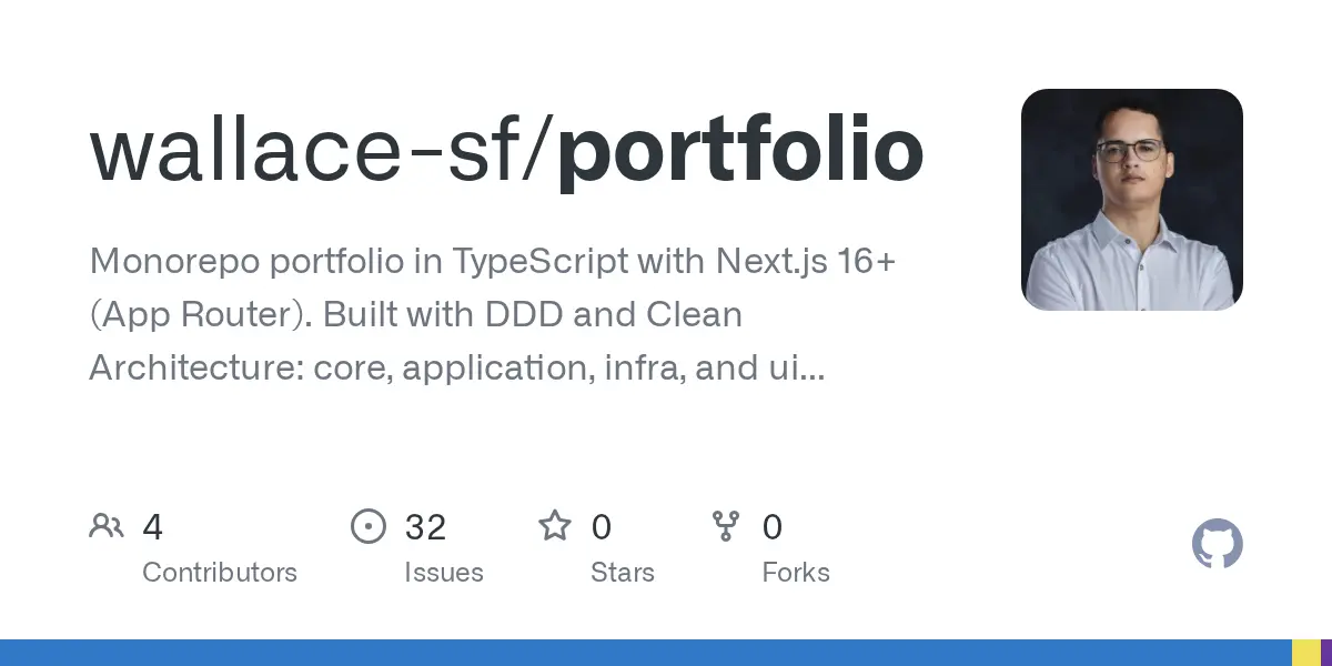 Personal Portfolio repository on GitHub